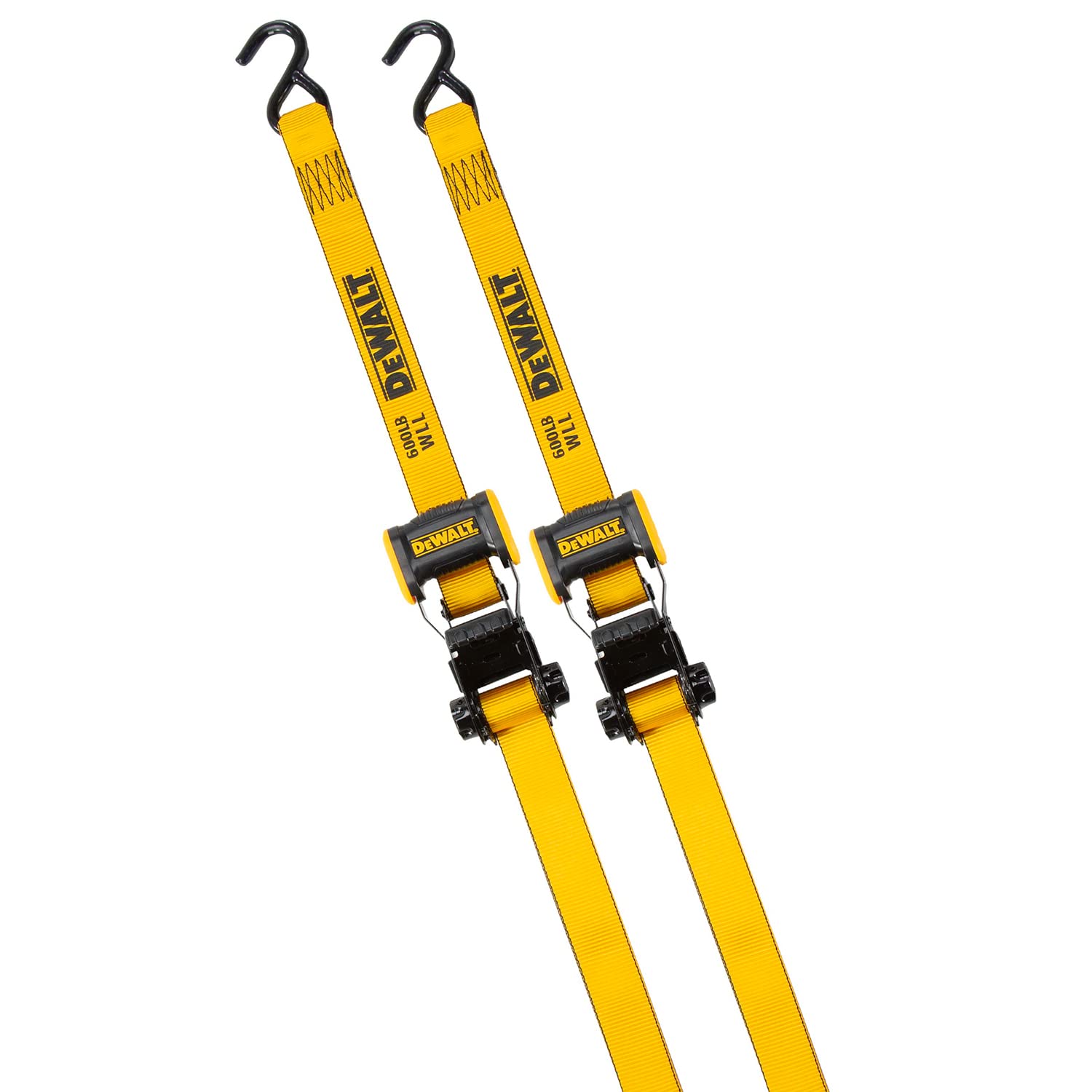 DEWALT DXBC18002-1.25" x 12' Ratchet Tie Down Straps 1800 LB Break Strength (2 PK)