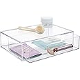 STORi Audrey Stackable Clear Bin Plastic Organizer Drawer | Organize Eyeshadow Palettes, Cosmetics, and Beauty Supplies on a 