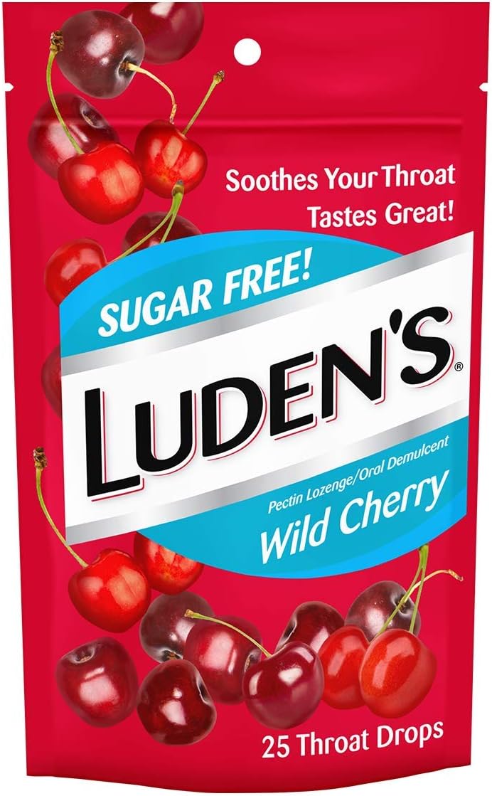 Ludens Throat Drops, Sugar Free Wild Cherry, 25 Count: Health & Personal Care