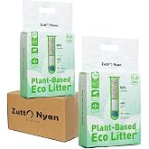 Zutto Nyan 4 in 1 Cassava Cat Litter - Advanced Fast Clumping, 10.6lbs | Odor Control, Low Tracking, 99% Dust Free. Plant - Based, Great for Sensitive Paws, Kittens, Automatic Litter Box Compatible