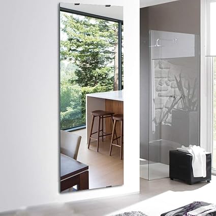 Floor Mirror Frameless Body Fitting Mirror Bedroom Rounded Wall