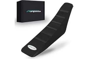 Funparts Dirt Bike Seat Cover Soft Universal for Tuttio Soleil 01 CRF YZ KX KLX TTR SSR XR CR PW DRZ RMZ 125 150 250 300 450 MX650 Dirt Pit Bike Motorcycle Enduro Black