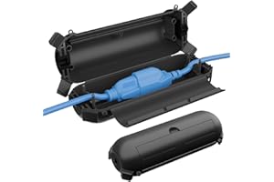 QUOBAS 2 Pack Small Outdoor Extension Cord Cover, Waterproof Electrical Box for Outdoor Outlets, Plugs, Holiday Christmas Lights, Power Tools，Black