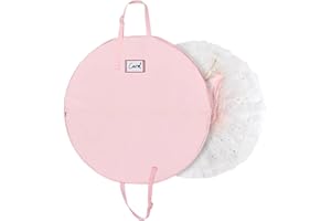 Univivi Portable Tutu Bag with Pockets,Handle 2.17 inch Gusset,30 Inch Waterproof Oxford Foldable Garment Bag for Dance Costu