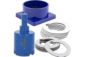 Drilax 1-3/8" Diamond Hole Saw Kit with Water Delivery & Guide | Granite Drill Bit for Countertops, Tile, Glass, Porcelain, Stone & Quartz | for Faucets, Soap Dispensers & DIY Installs