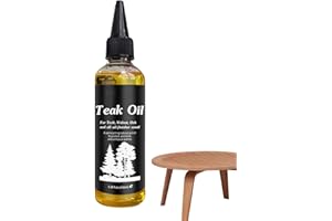 Teak Oil Wood Finish, 100ml Wood Care for Interior & Exterior Furniture, Hardwood Conditioner Preserver for Scratches, Drying
