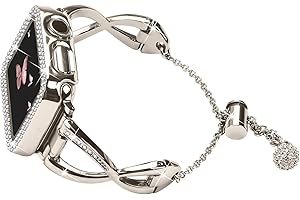 YouthRun For Apple Watch 38MM 40MM 41MM 42MM 44MM 45MM 46MM, Metal Bracelet Fancy Replacement Charm Bands With Protective Case For Women