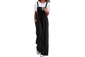 YESNO Women's Casual Corduroy Overalls Adjustable Straps Baggy Pants Wide Leg Jumpsuits with Pockets PC2