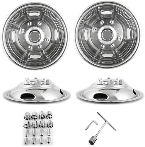 4 Stainless Steel Wheel Simulators – Ford F350 Dually 17 Inch, Fronts & Rears