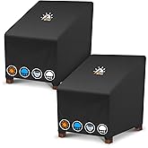 Zettum Patio Chair Covers 2 Pack - 600D Outdoor Lounge Deep Seat Cover Waterproof Heavy Duty, Lawn Furniture Cover for Wicker Chair, Swivel Chair, Rocking Chair, Single Sofa Chair - 32 x 32 x 36 Inch