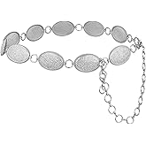 ILuvatar Luvatar Womens Metal Chain Dress Belt Hollow Out Daisy Sweater Belt Decorated Skinny Waist Belt