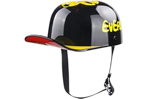 Uchoose Baseball Style Cap Motorcycle Helmets Matte Black Unisex-Adult Helmet for Adults Motorcycle Motorbike Moped Street Bike DOT Approved