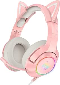 Amazon.com: SIMGAL Pink Gaming Headset 