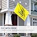 Anley Fly Breeze 3x5 Foot Don't Step on Snek Flag - Vivid Color and Fade Proof - Canvas Header and Double Stitched - No Step on Me Flags Polyester with Brass Grommets 3 X 5 Ft