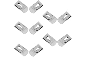 Holibanna Tape Measure Clip Replacement 10Pcs Stainless Steel, Back Holder Clips for Hands-Free Use in Tool
