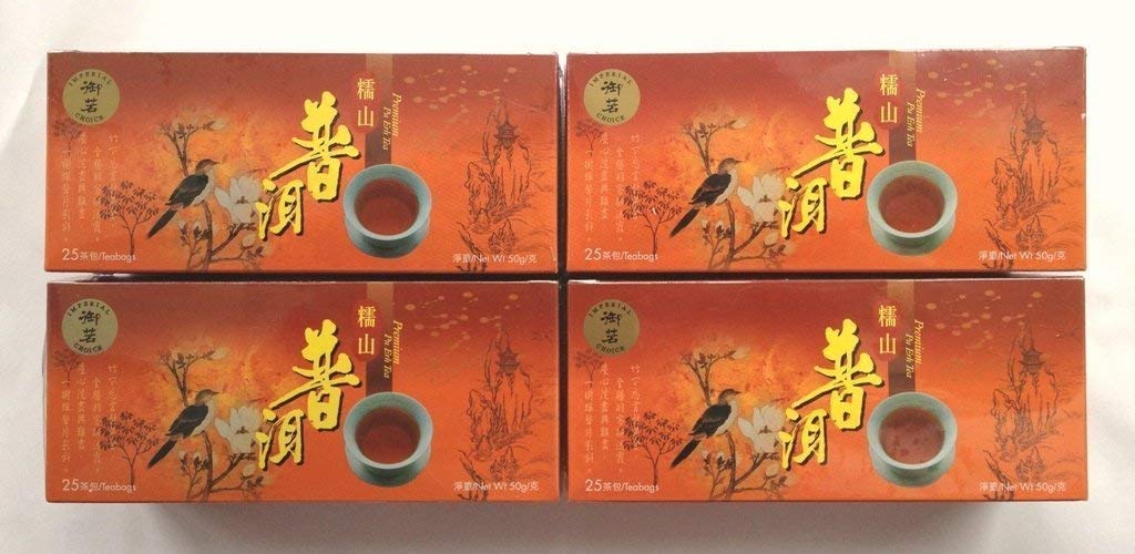4 Packs Pu Erh Pu Er Puer Pu'er Tea Slimming Weight Loss Diet -- 100 Teabags 2 months supply