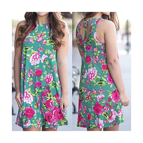 Feite-Fashion-Women-Sexy-Dress-Floral-Tie-Casual-Mini-Dress-Sleeveless-Dress
