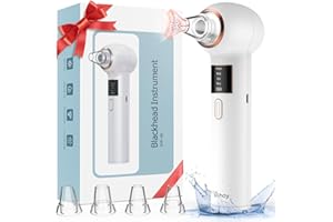 2024 Upgraded UJhay Blackhead Remover Pore Vacuum -Comedone Acne Extractor Tool for Men & Women-3 Suction Power,5 Probes,Hot Compress Function，USB Rechargeable Blackhead Vacuum Kit for Women & Men