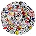 100Pack Logo Brand Stickers Set Random Sticker Decals for Water Bottle Laptop Cellphone Bicycle Motorcycle Car Bumper Luggage Travel Case. Etc (Logo)