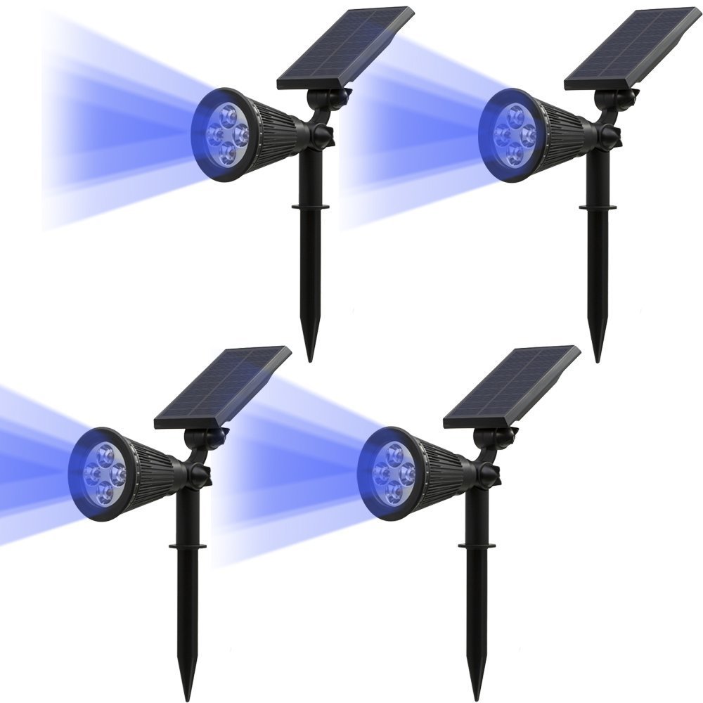4 Stück T-SUN LED Solarleuchten, 2-in-1 Wasserdicht Drahtlos