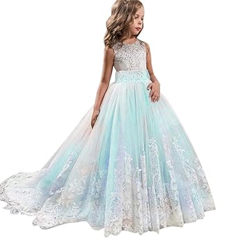 Prinzessinkleid Abendkleid Karneval Kostüm, Malloom Spitze Mädchen Prinzessin Brautjungfer Pageant Tutu Tüll Kleid Party Brau