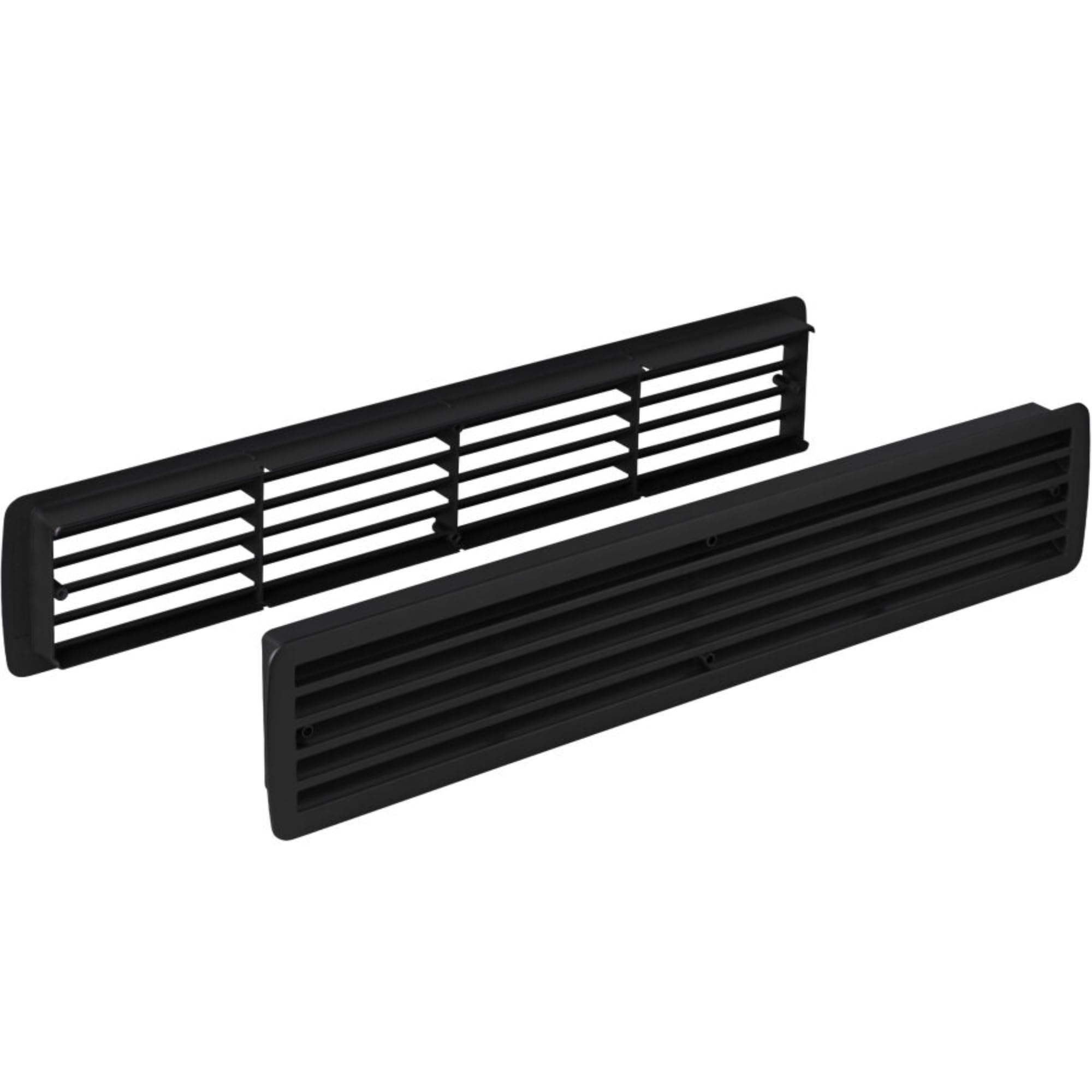Gedotec Ventilation Grille | 457 x 92 mm | 1 piece | Door Grille Black Plastic ABS | Door Ventilation for Door Thickness 35-40 mm | Ventilation Grille Angular | Door Ventilation Grille with Screws