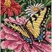 Dimensions 07232 Butterfly and Zinnias Nature Needlepoint Kit, 5