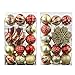 Valery Madelyn 40ct Luxury Red Gold Shatterproof Christmas Ball Ornaments Decoration,Themed with Tree Skirt(Not Included)
