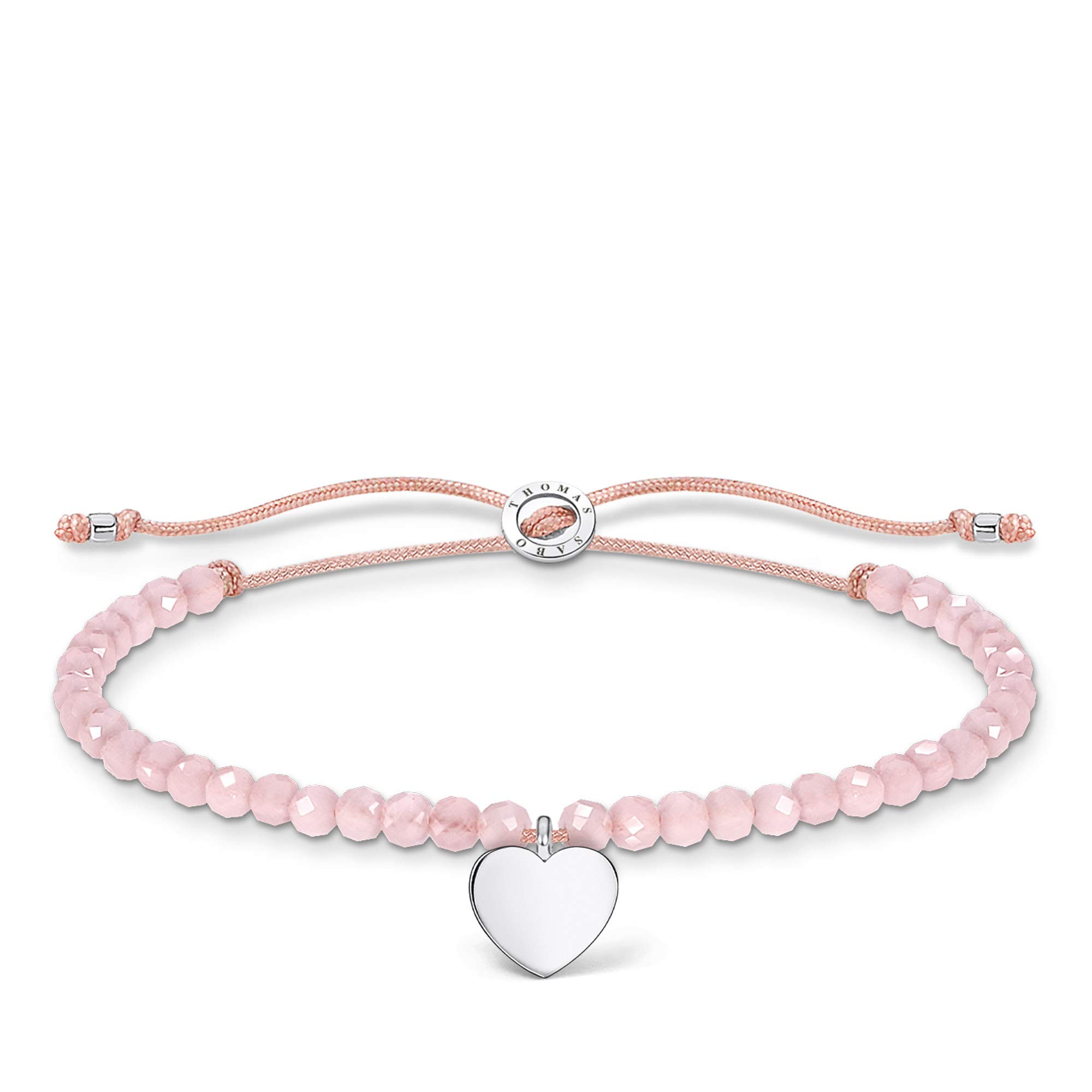 Thomas Sabo bracelet pink beads with heart 925 sterling silver A1985-813-9-L20V