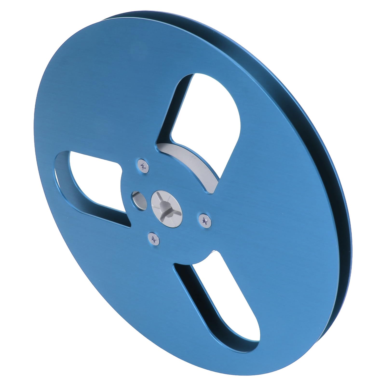 Takeup Reel,1/4 7 Inch Empty Tape Reel,Small Hub Open Reel Sound Tape Takeup Reel with 3 Holes,Empty Takeup Reel for Recording for Nab (Blue)
