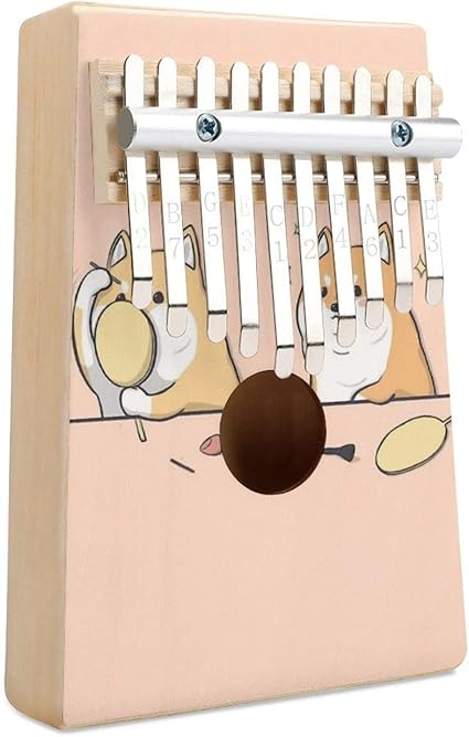 Amazon かわいい柴犬 カリンバサムピアノ 楽器音楽ギフト10キーウッドフィンガーピアノ 屋外レジャー楽器を演奏する子供向けギフト誕生日パーティー カリンバ 楽器 音響機器