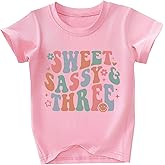 IDOPARAS Toddler Girls 3rd Birthday Shirts for Girls 3 Years Old Outfit for Party Tshirt