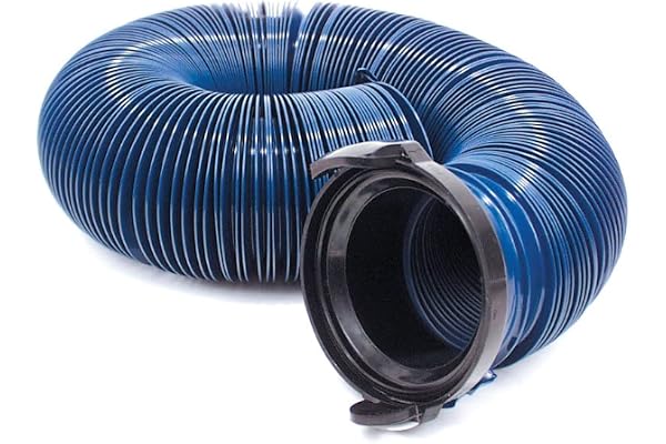 Valterra Products, Inc. D04-0120PB 10' Blue Standard Bagged Quick Drain with Straight Hose Adapter