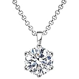 Impalsory Moissanite Necklace, 0.5ct Round