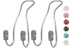 MTGOCHA Car Headrest Hooks Car Purse Hook, Universal Bling Car Seat Hooks Hanger, Car Hook for Purses and Bags Cute Metal Car Purse Holder Hook, Bling Car Accessories for Women, Grey