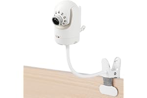 ITODOS Flexible Baby Monitor Clip Camera Mount Compatible with Infant Optics DXR-8 and DXR-8 Pro Baby Monitor, Flexible Long Gooseneck Arm, Baby Monitor Holder for Crib Wherever You Like Without Tools
