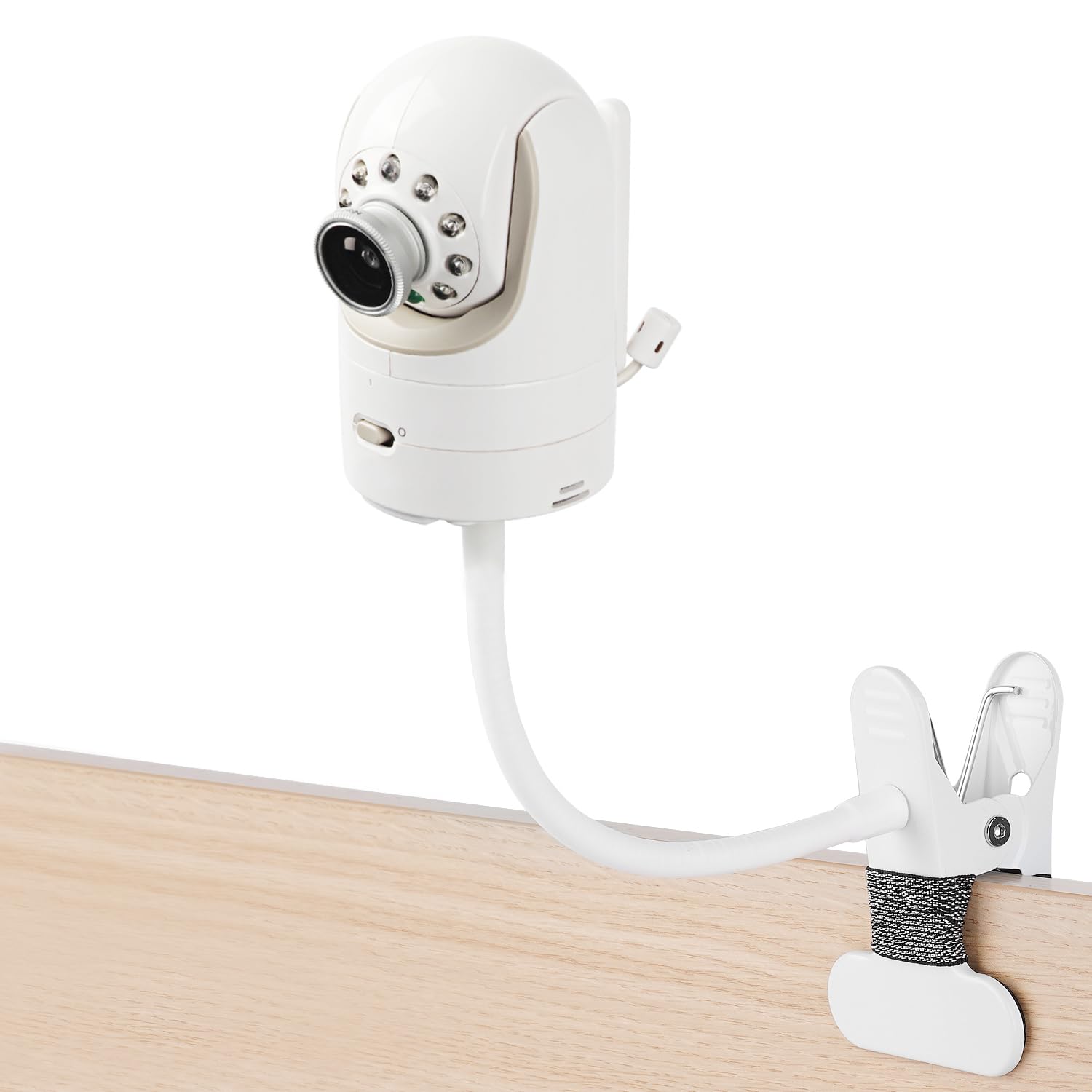 Flexible Baby Monitor Clip Camera Mount Compatible with Infant Optics DXR-8 and DXR-8 Pro Baby Monitor, Flexible Long Gooseneck Arm, Baby Monitor Holder for Crib Wherever You Like Without Tools