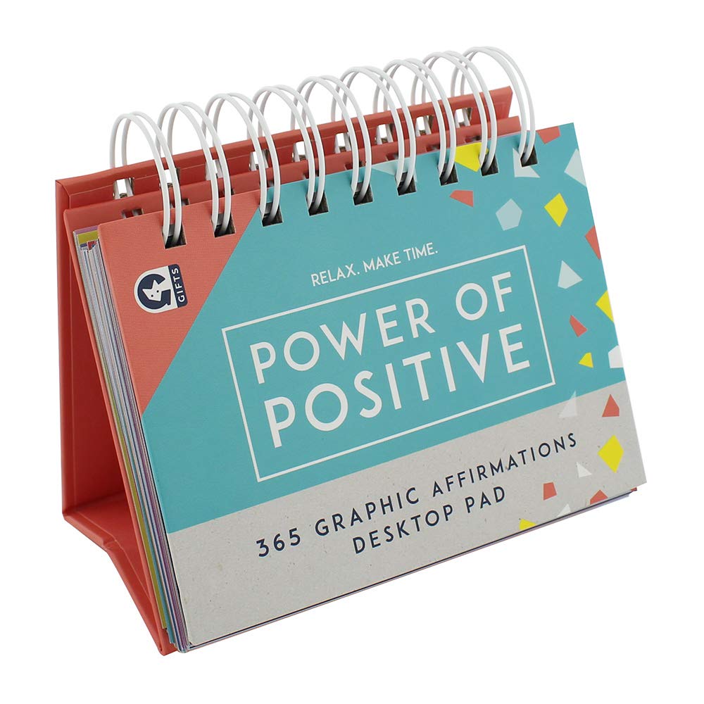 Ginger Fox 365 Days of Positive Affirmation | Desk Flip Pad | Relax & Make Time Daily Inspirational Quotes | Bright Work Gift of Self-Empowerment & Optimistic Thinking | Gift Idea