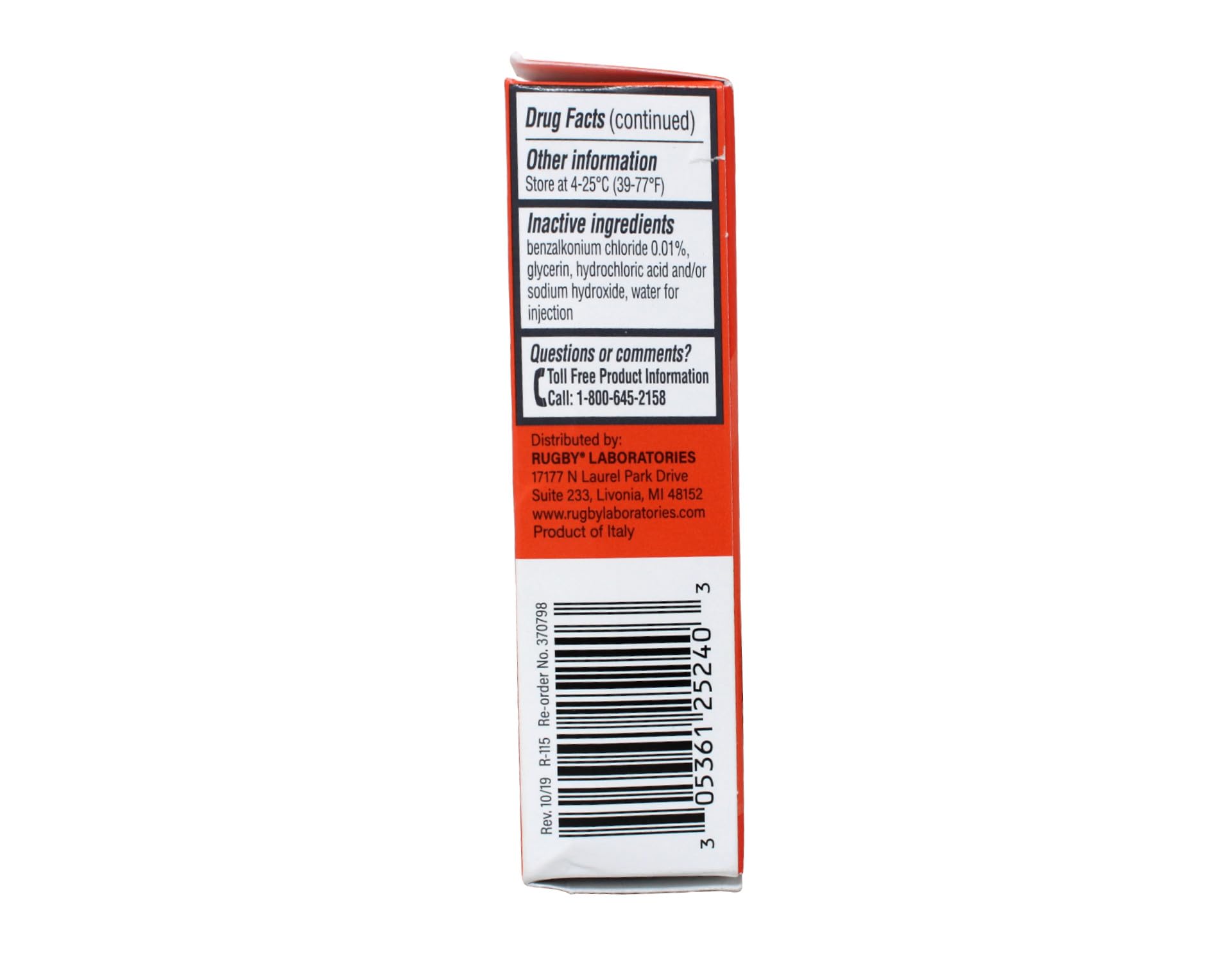 RUGBY LABORATORIES Eye Itch Relief Antihistamine Drops 0.17 Fl Oz