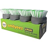 Smilyeez Replacement for Scotch Brite, 4-Pack, Makes Your Dishwand Like New, Dishwand Brush Refills, Easy to Install