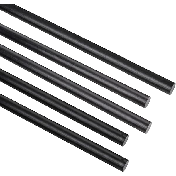 uxcell Round Carbon Fiber Tube 0.5mm X 200mm Fiber Wing Pultrusion