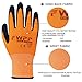 FWPP 6-Pairs Latex Coated Work Gloves, Firm Grip for Construction, Gardening Gloves for Men and Women (Size L Orange GL008005)