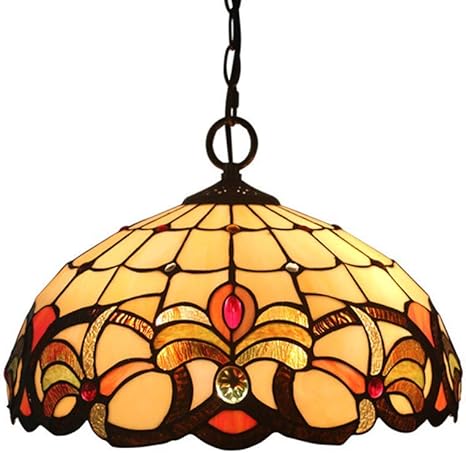 TTFFTT Tiffany Estilo Lámpara Colgante de Cristal Barroco Pantallas de