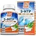 BRI Nutrition 5 HTP 100mg 240 Vegetarian Capsule - 5HTP Supplement to Support Depression & Anxiety Relief/Boosts Serotonin Production/Sleep Aid