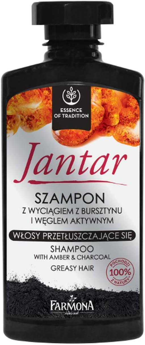 JANTAR SZAMPON Z WYCIAGIEM Z BURSZTYNU I WEGLEM AKTYWNYM 330 ML')