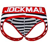 JOCKMAIL Mens Jockstrap Cotton Briefs Breathable Athletic Underwear for Athletic Supporter
