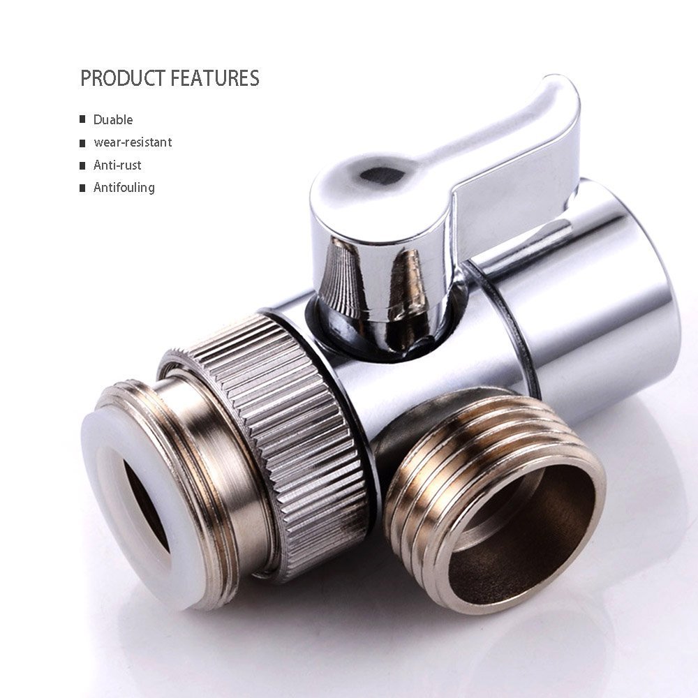 Brass Sink Valve Diverter Faucet Splitter For Kitchen or Bathroom Sink Faucet Faucet to Hose