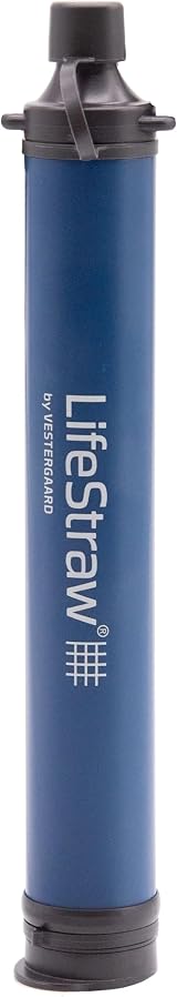 LifeStraw Personal Water Filter Navy 1pc - Microfilter & Activated Carbon Filter