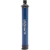 LifeStraw Personal Water Filter for Hiking, Camping, Travel, and Emergency Preparedness, Navy Blue