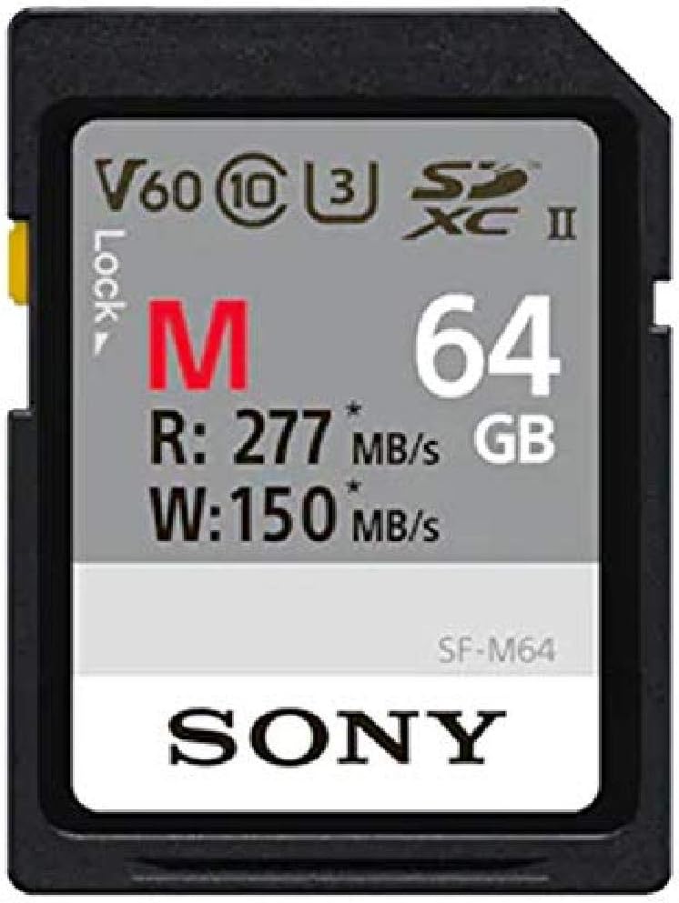 Sony 64GB SDXC UHS-II U3 Class 10 Memory Card SF-M64/T 260MBs Read